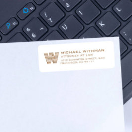 ETIQUETA MODERN LINE MONOGRAM CORPORATE LAWYER ACCOUNTANT