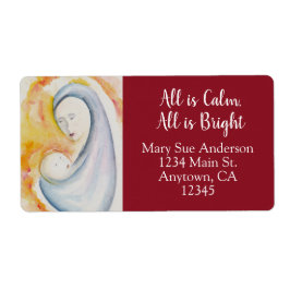 Etiqueta Modern Madonna and Child Shipping Address