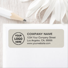 Etiqueta Modern Minimal Custom Logo Neutral Corporate