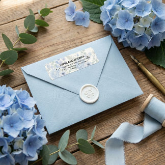 Etiqueta Modern minimalist Elegant floral pretty address