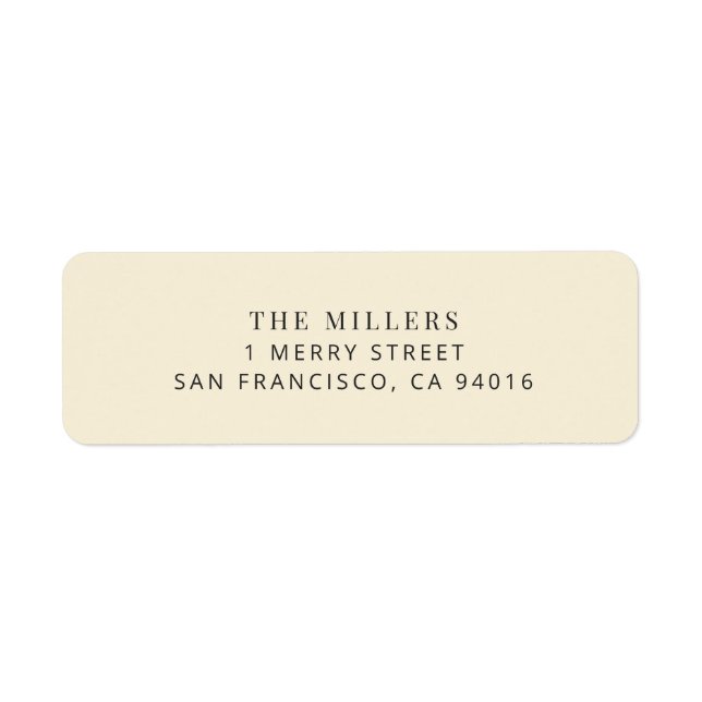 Etiqueta Modern Minimalist Wedding Address Label (Frente)