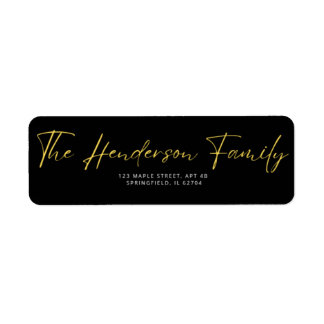 Etiqueta Modern Minimalist Wedding Return Address Labels -
