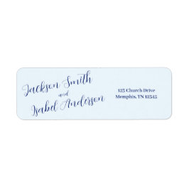 Etiqueta Modern Minimalistic Blue Return Address Label