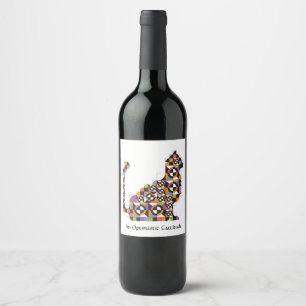 Etiqueta moderna colorida do vinho do teste padrã