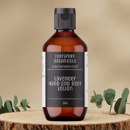 etiqueta moderna de cosméticos minimalista - preto