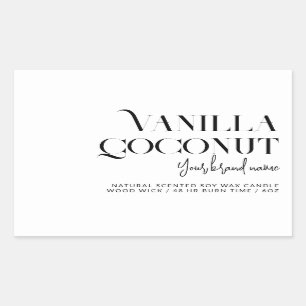 Etiqueta moderna de marca de vela minimalista