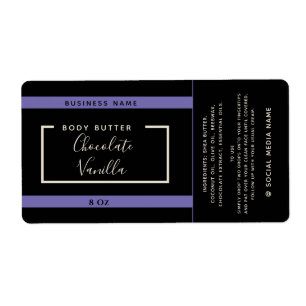 Etiqueta moderna minimalista de produtos negros