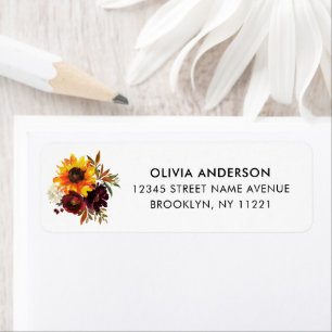 Etiqueta Moderna Rússia Autumn Sunflower Country Call Bloo