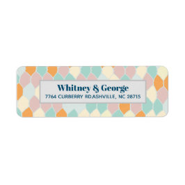 Etiqueta Modernly Retro | Rótulo de Endereço de Devolução