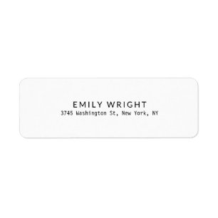 Etiqueta Moderno Black & White Minimalist Professional