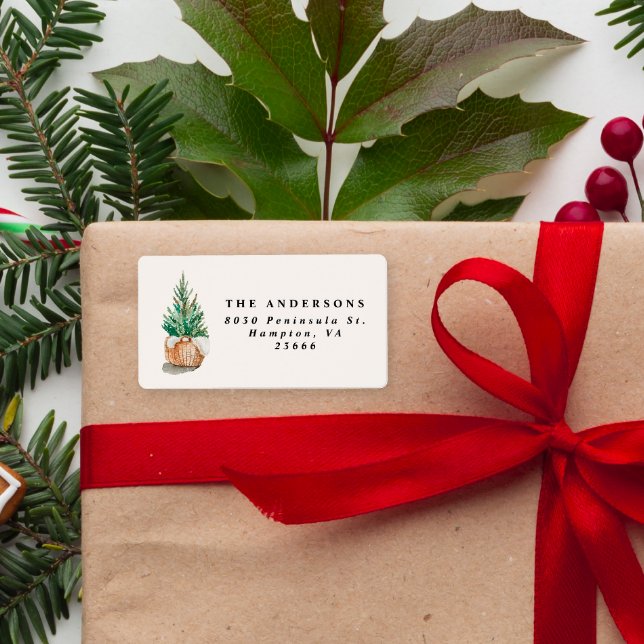 Etiqueta moderno e elegante inverno simples (Criador carregado)