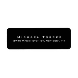 Etiqueta Moderno e elegante Tendy Black Minimalista