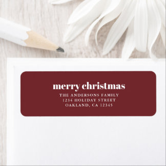 Etiqueta Moderno e minimalista Natal feliz