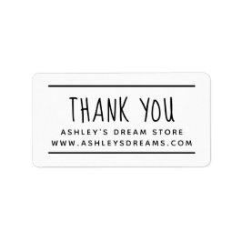 Etiqueta Moderno e simples Pequenas Empresas Preto Branco O