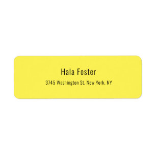 Etiqueta Moderno Elegante Amarelo Minimalista