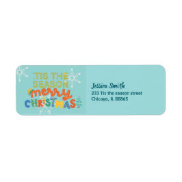 Etiqueta Moderno Este é o Natal Colorido da Época