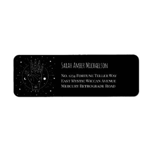 Etiqueta Moderno Fortune Teller Palmistry Mystic Party