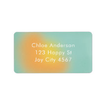 Moderno Gradient Colorido Ombré Mint Endereço Lara