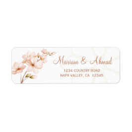 Etiqueta Moderno Islâmico Boho Floral Nikah Endereço de Dev
