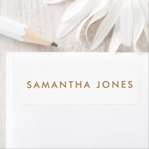 Etiqueta Moderno Minimalista