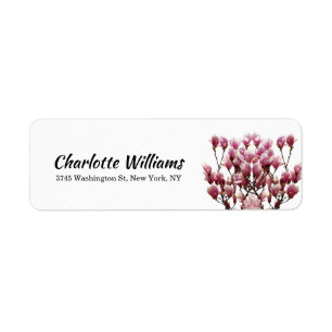 Etiqueta Moderno profissional elegante floral branco das