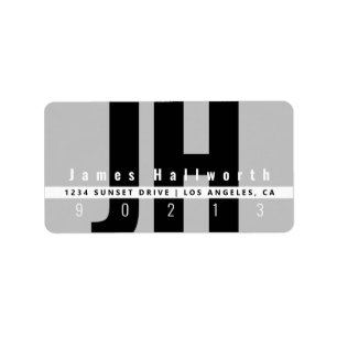 Etiqueta Moderno único criativo  Endereço das Cinzas bran