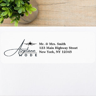 Etiqueta Modo do avião, Viagem, Script Minimalista, Aviação