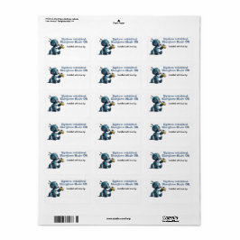 Etiqueta Modo Storytime do Chá de fraldas Robot On Book Lab