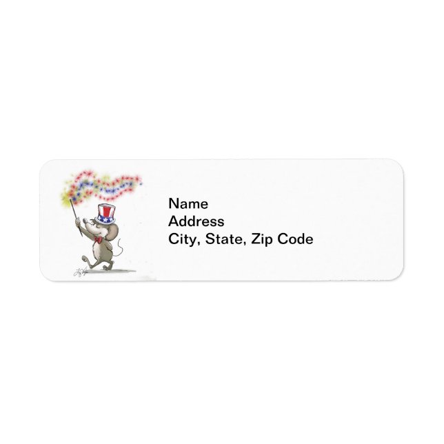 Etiqueta Moe's Happy 4 de julho Address Labels (Frente)