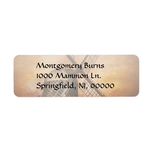 Etiqueta Moinho (Frente)