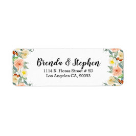 Etiqueta Moldura de borda das flores das aquarras