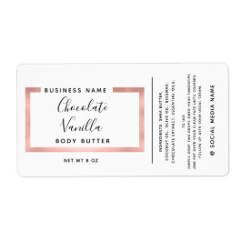 Etiqueta Moldura minimalista de rosa de tipografia moderna