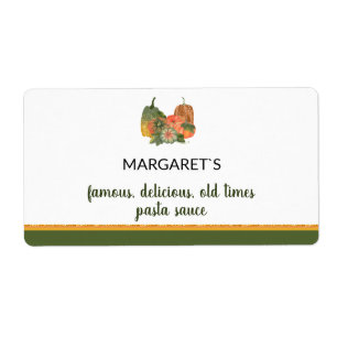 Etiqueta Molho de texto personalizado bonito inspirado no o