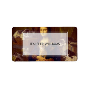 Etiqueta Mona Lisa e seu gato