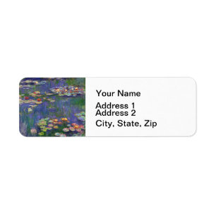 Etiqueta Monet Water Lily - Pintura de plataforma