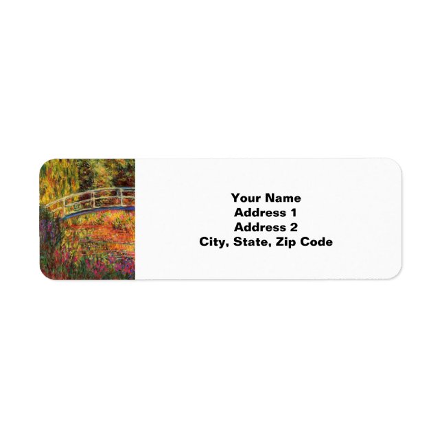 Etiqueta Monet Water Lily Pond and Water Irises (Frente)