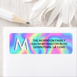 Etiqueta Monogram custom return address label