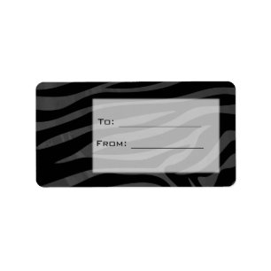 Etiqueta Monogram Zebra Black and Gray