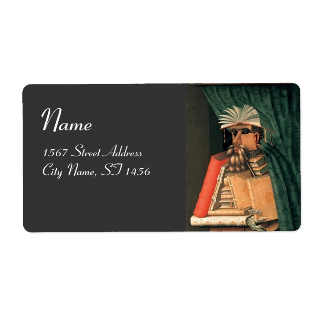 Etiqueta MONOGRAMA BIBLIOTECA, cinzas (Frente)