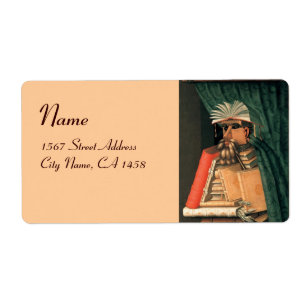 Etiqueta MONOGRAMA BIBLIOTECA, rosa