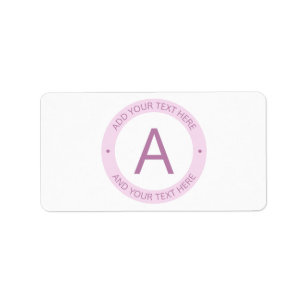 Etiqueta Monograma do estilo de logotipo moderno   Rosa Pú
