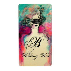 ETIQUETA MONOGRAMA DO VINHO DO CASAMENTO DO ENCANTO