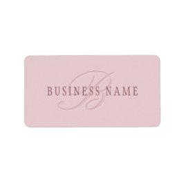 Etiqueta Monograma Elegante | Ouro Rosa