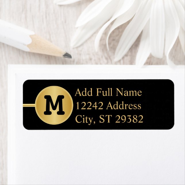Etiqueta Monograma em Dourado e preto (Insitu)