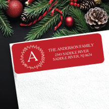 Monograma Feliz e Feliz Endereço de Regresso de Na