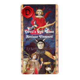 ETIQUETA MONOGRAMA/METAS ANTIGAS DO SELO DE VINHO VERMELHO 