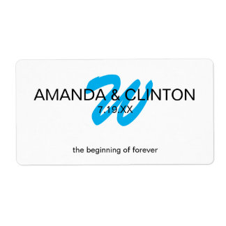 Etiqueta Monograma Moderno | Favelas De Garrafas De Água Br