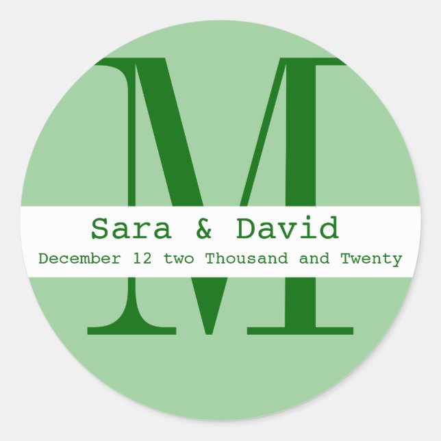 Etiqueta Monograma Personalizada (Frente)