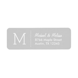 Etiqueta Monograma Personalizado de Cinzas