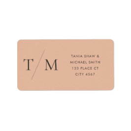 Etiqueta Monograma Simples Moderno Misturar e Combinar Casa